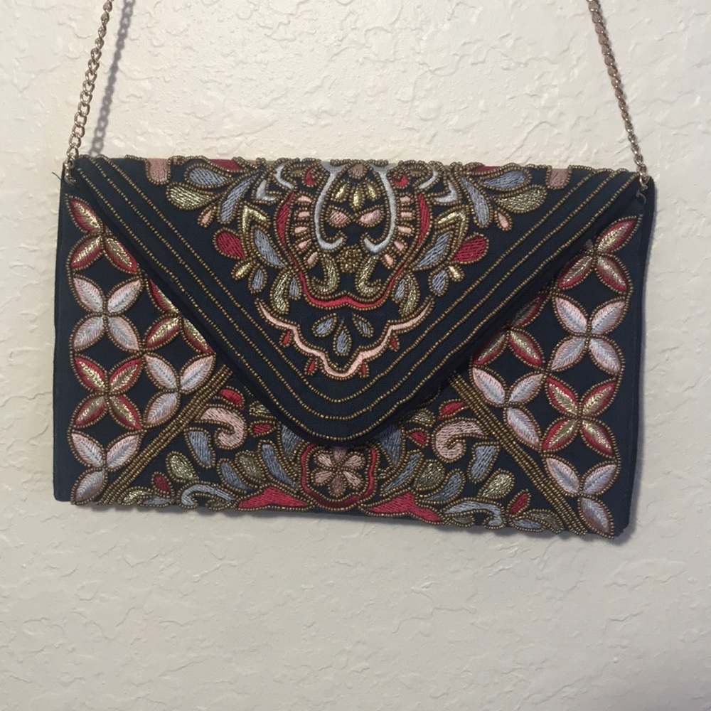Multicolor Beaded purse/clutch
